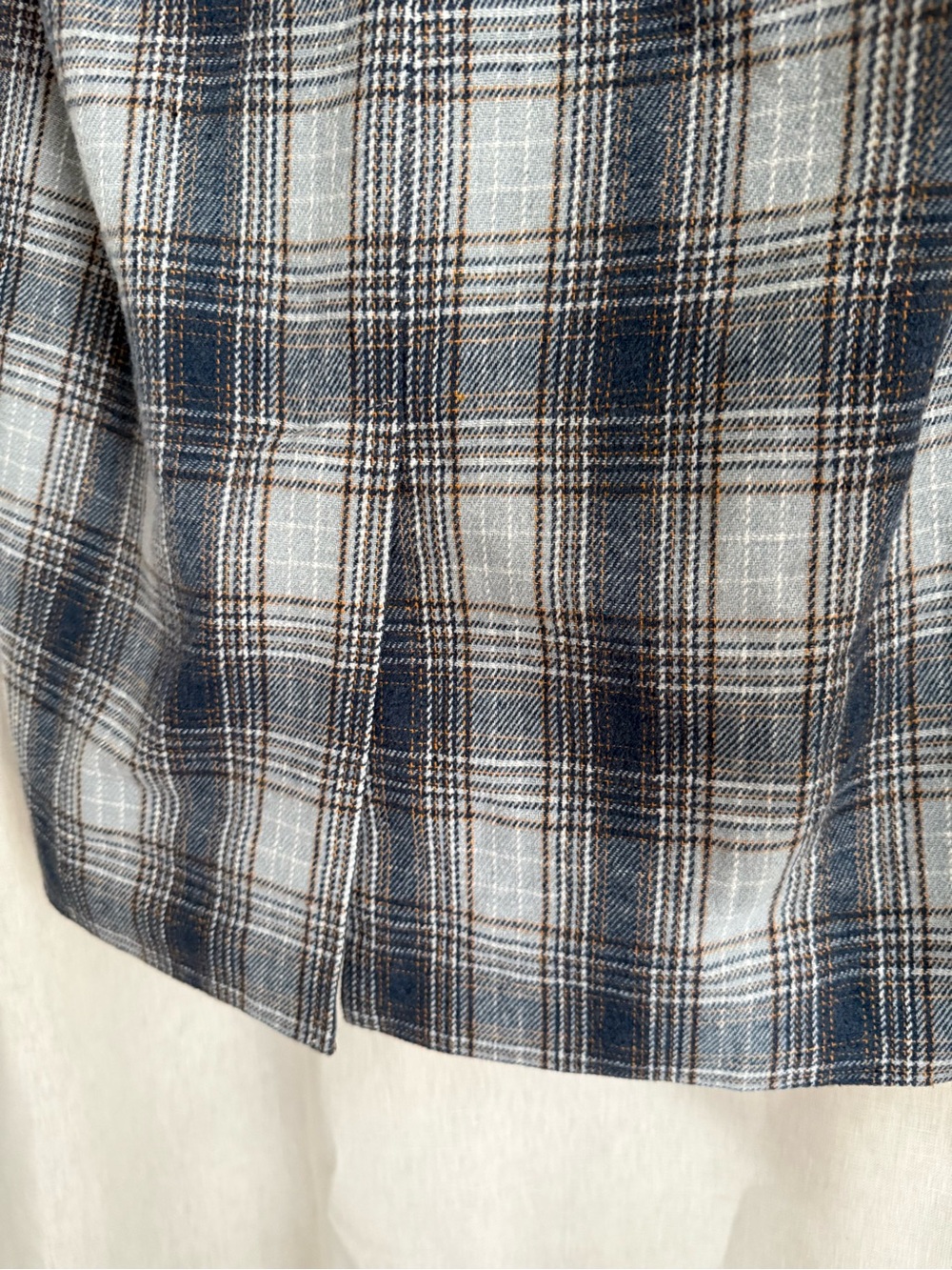 NWOT Sundance Plaid Wool Blend Blazer Coat S Longline Floral Lined Blue Jacket - Picture 9 of 12